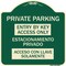Signmission Entry by Key Access Estacionamiento Privado Acceso Con Llave Solamente Alum, 18" H, G-1818-24092 A-DES-G-1818-24092 - alternate 1